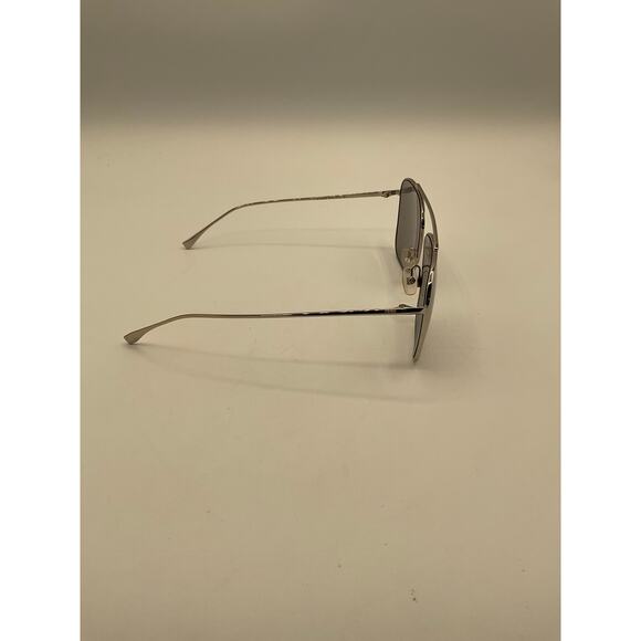 Fendi Logo Mirrored Aviator Sunglasses, Silver Frame/Blue Lenses , FF 0406/S main image 5